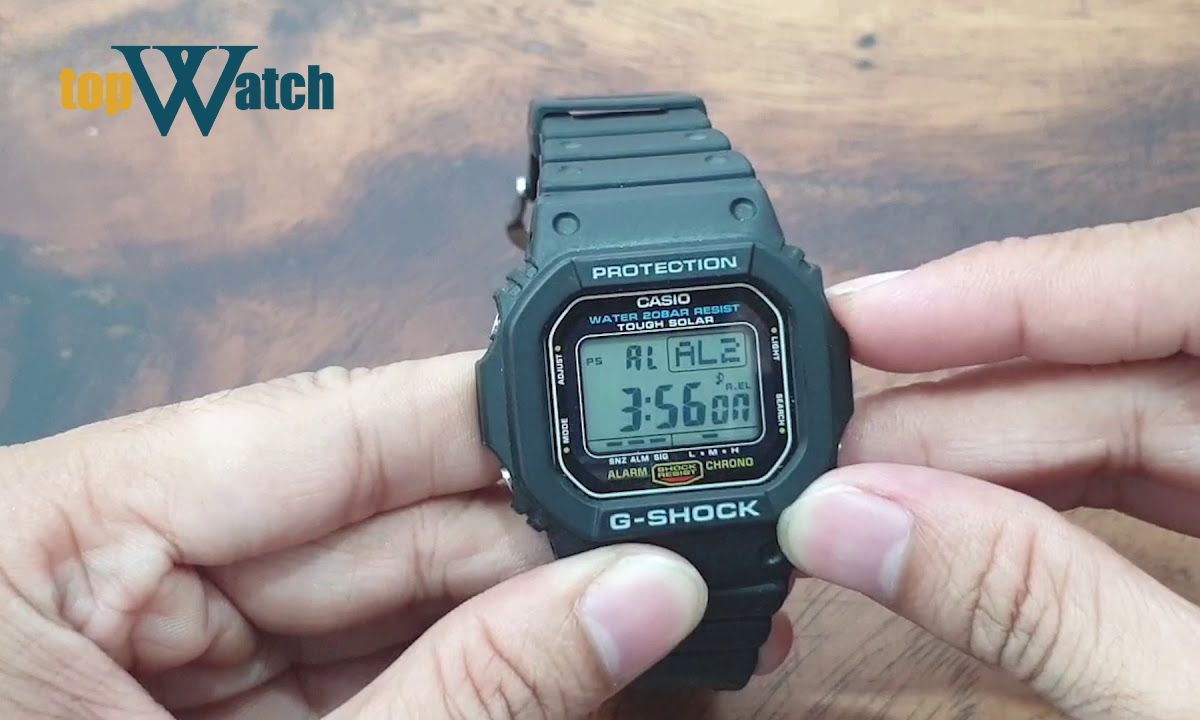 cách cài báo thức trên đồng hồ g shock
