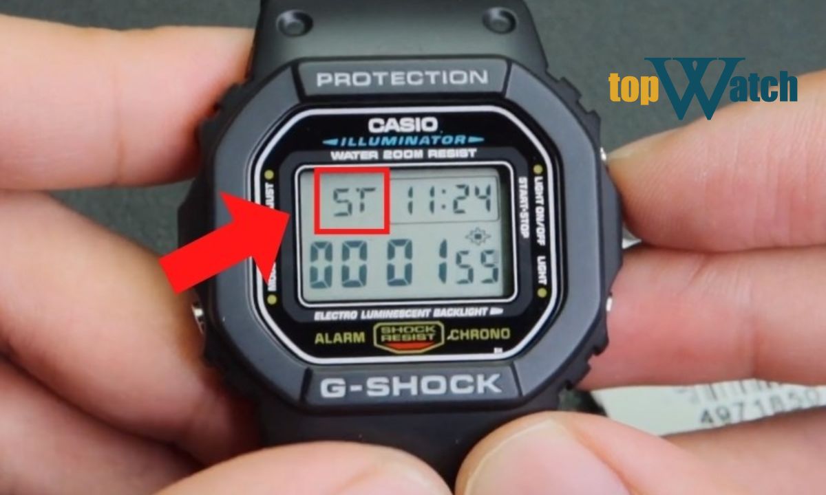 cách chỉnh giờ thể thao trên đồng hồ g shock