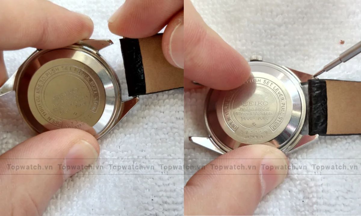 bước 5 thay dây đồng hồ mang tai không có lỗ