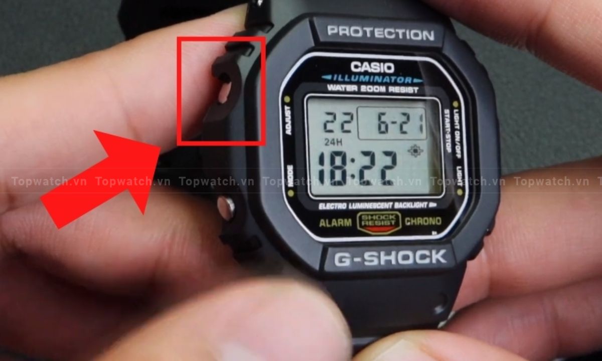 bước 1 cài giờ tiêu chuẩn đồng hồ điện tử
