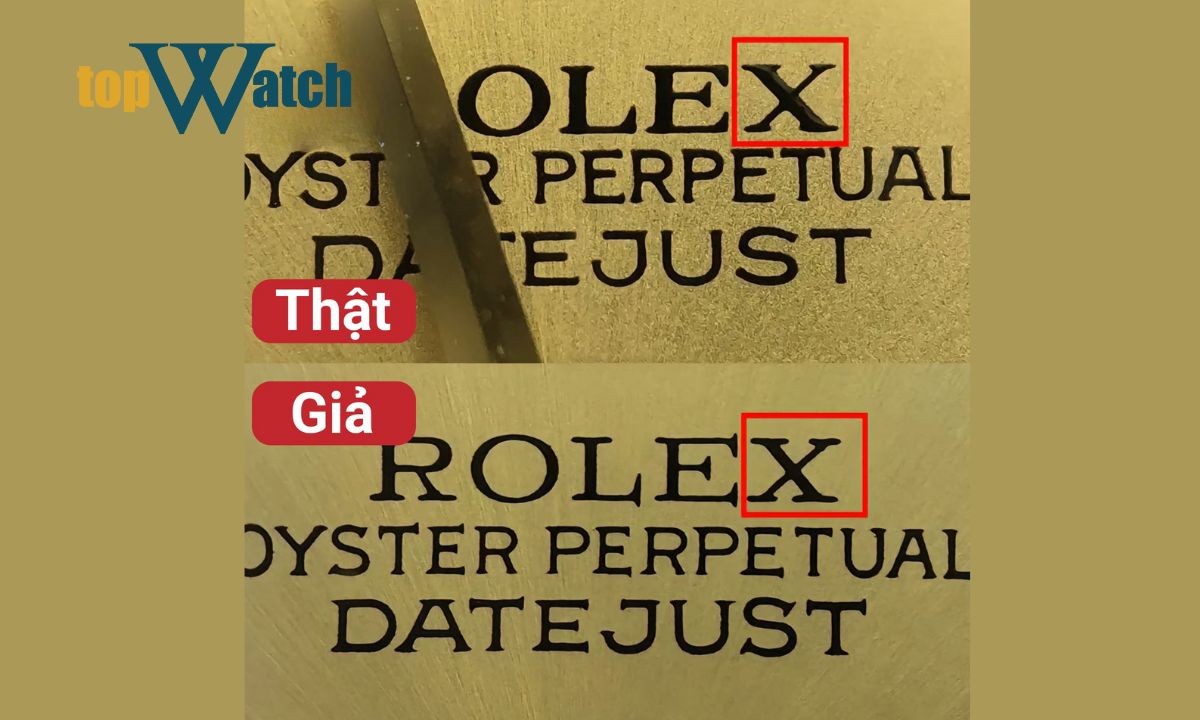 check độ hoàn thiện trên mặt số rolex