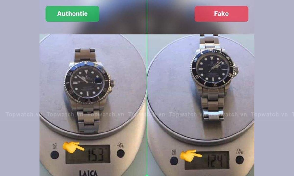 check trọng lượng đồng hồ rolex