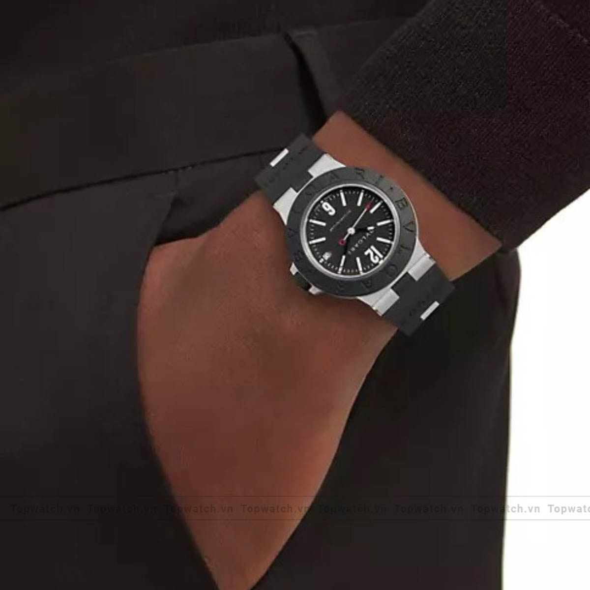 Bvlgari Aluminium 103445 Black Watch 40mm Bvlgari Aluminium 103445 Black Watch 40mm - Ảnh 2