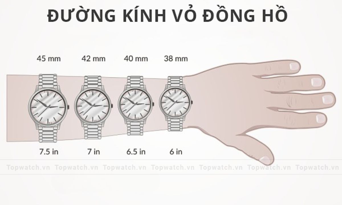 đường kính vỏ đồng hồ