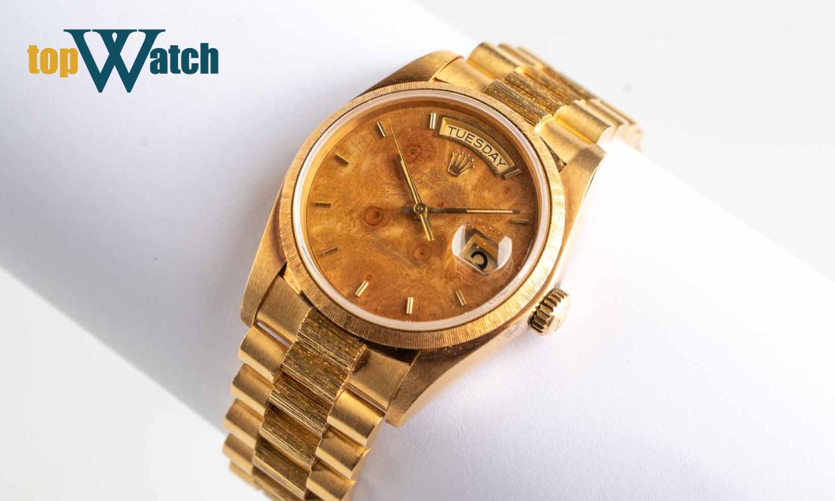 rolex mặt số gỗ