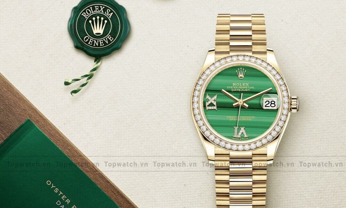 rolex mặt số malachite