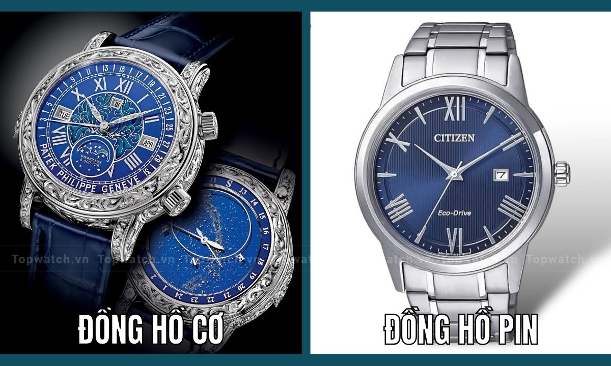Bật mí cách phân biệt đồng hồ cơ và pin siêu chi tiết tại sao đồng hồ cơ đắt hơn đồng hồ pin
