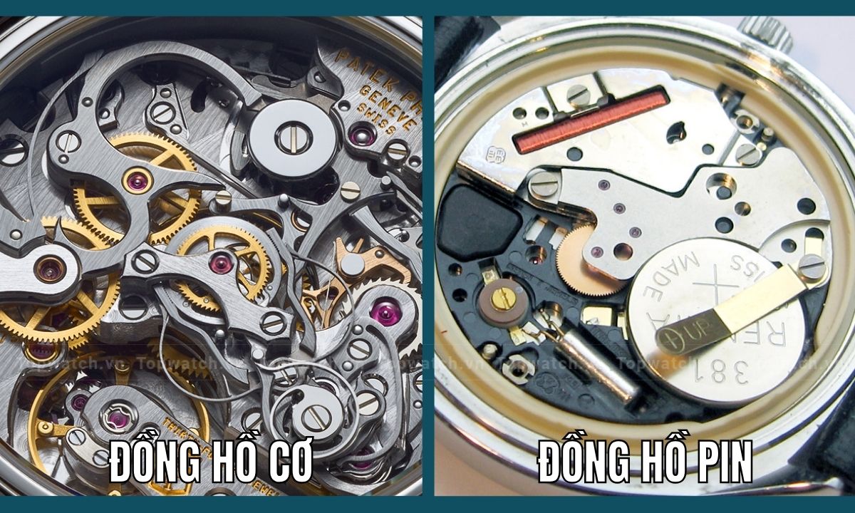 Bật mí cách phân biệt đồng hồ cơ và pin siêu chi tiết so sánh thiết kế và cấu tạo