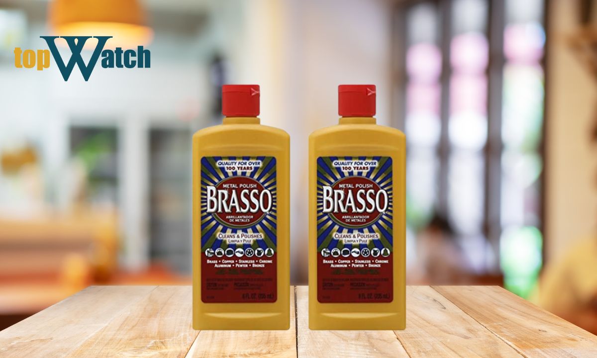 đánh bóng đồng hồ bằng dung dịch brasso
