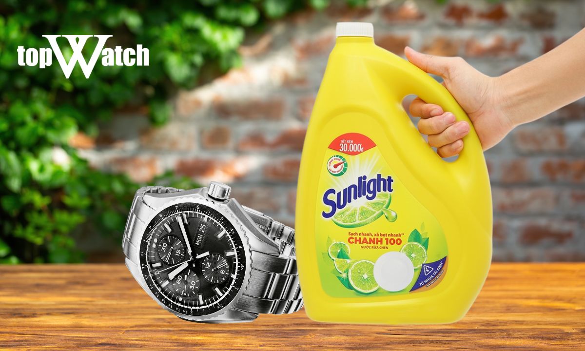đánh bóng đồng hồ bằng nước rửa chén