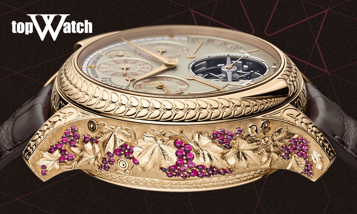 Vacheron Constantin Les Cabinotiers được làm từ vàng hồng 18k sáng bóng