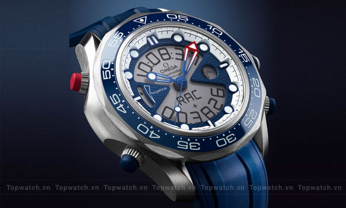 Vòng bezel 60 - 0 trên đồng hồ Omega Seamaster Regatta Timer