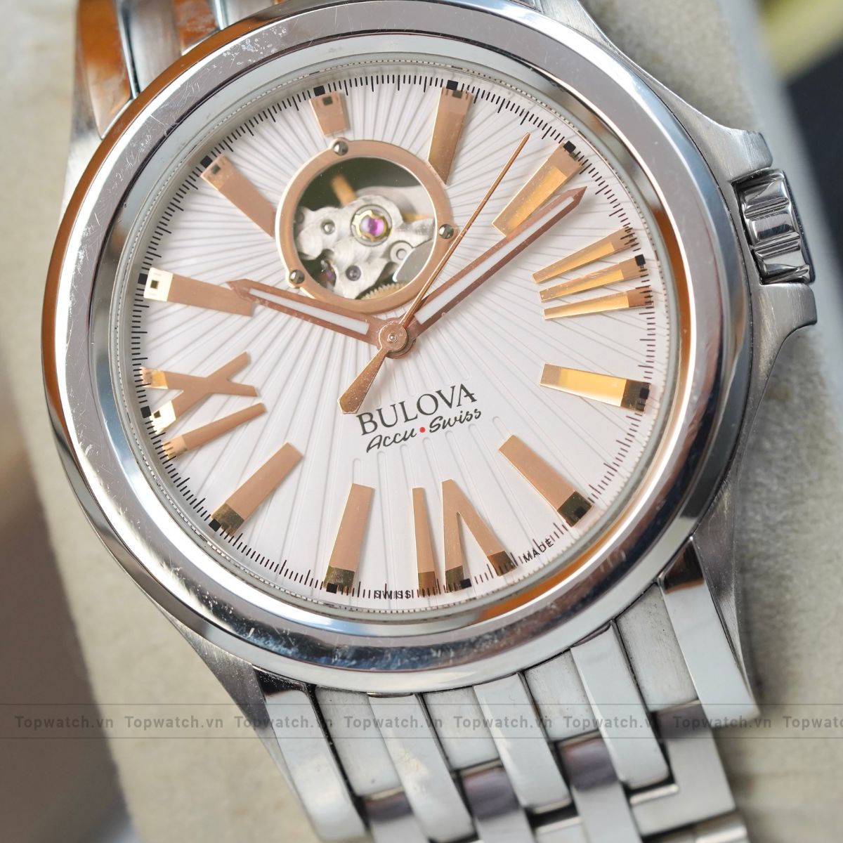 Đồng hồ Bulova Accu Swiss KirkwoodAutomatic Watch 40 mm 65A105 Đồng hồ Bulova Accu Swiss KirkwoodAutomatic Watch 40 mm 65A105 - Ảnh 3