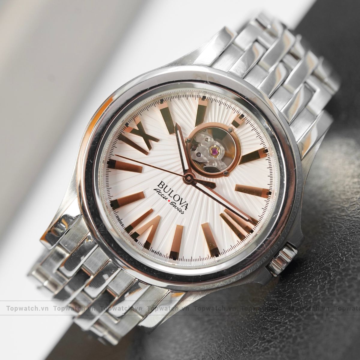 Đồng hồ Bulova Accu Swiss KirkwoodAutomatic Watch 40 mm 65A105 Đồng hồ Bulova Accu Swiss KirkwoodAutomatic Watch 40 mm 65A105 - Ảnh 2