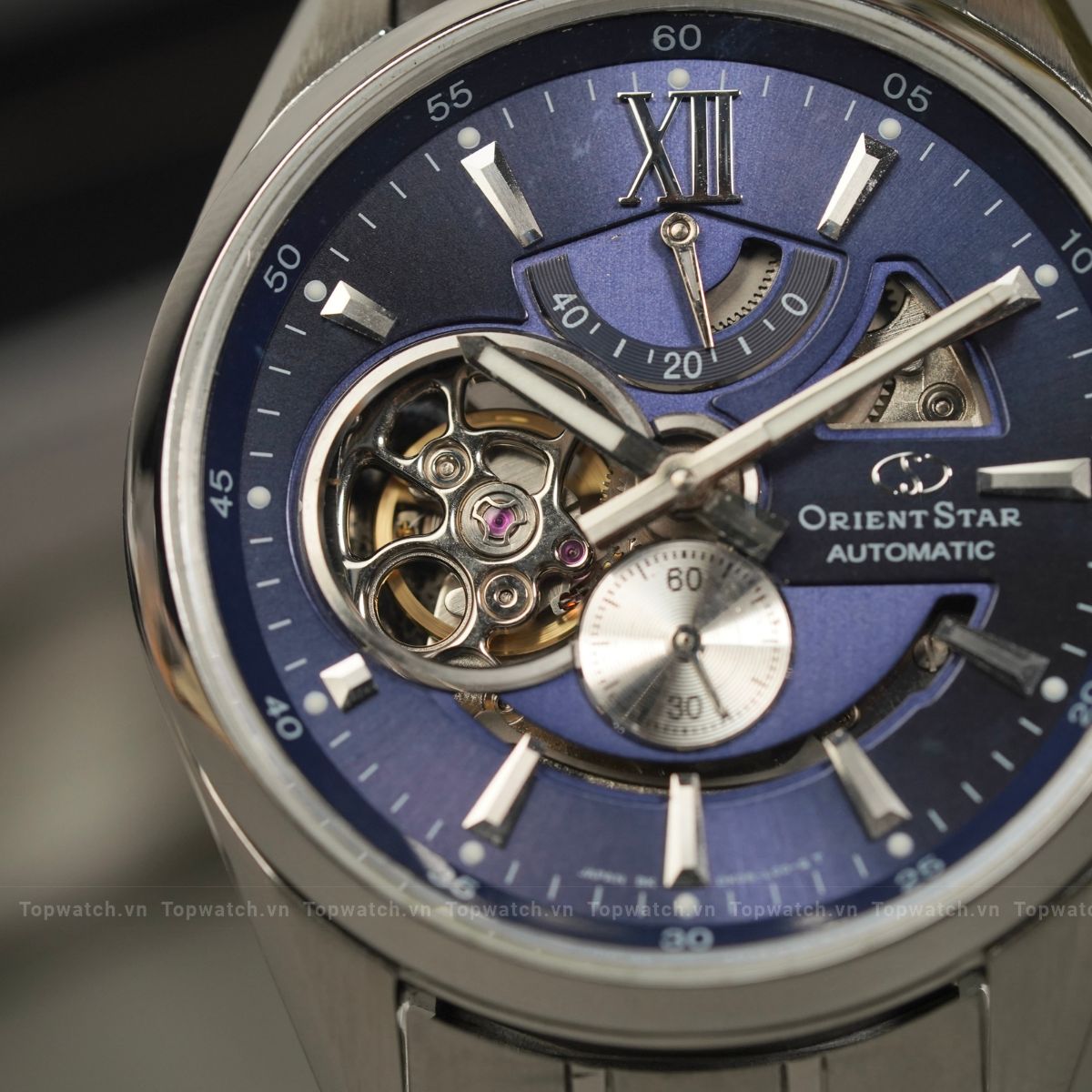 Đồng hồ Orient Star Automatic Semi Skeleton Joker Blue RE-AV0003L00B Đồng hồ Orient Star Automatic Semi Skeleton Joker Blue RE-AV0003L00B - Ảnh 3