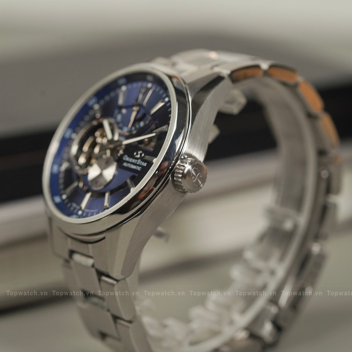 Đồng hồ Orient Star Automatic Semi Skeleton Joker Blue RE-AV0003L00B Đồng hồ Orient Star Automatic Semi Skeleton Joker Blue RE-AV0003L00B - Ảnh 4