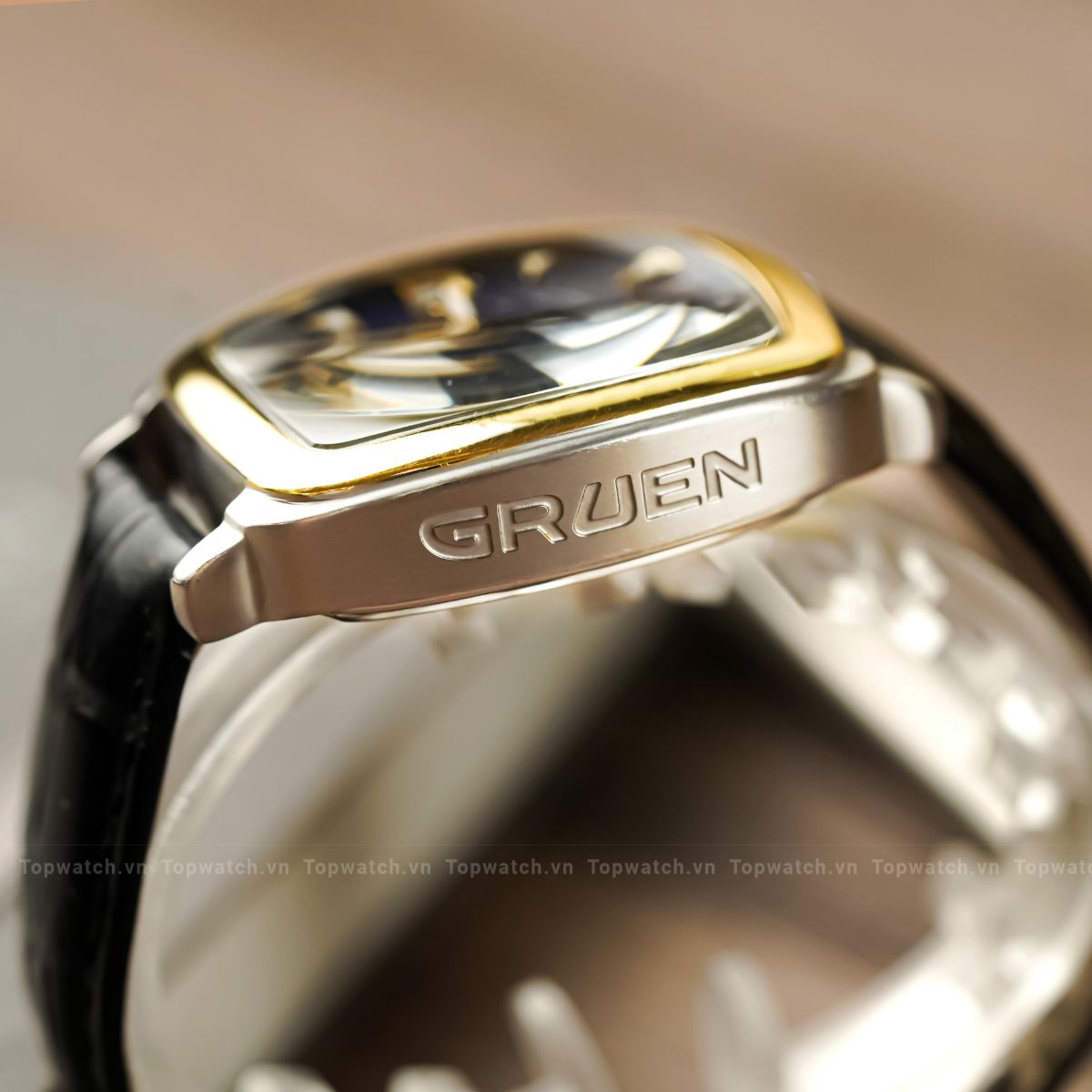 Đồng hồ Gruen Swiss 25 Jewels Automatic GSM014 274 2824 Men's Wristwatch Watch Two Tone Đồng hồ Gruen Swiss 25 Jewels Automatic GSM014 274 2824 Men's Wristwatch Watch Two Tone - Ảnh 3