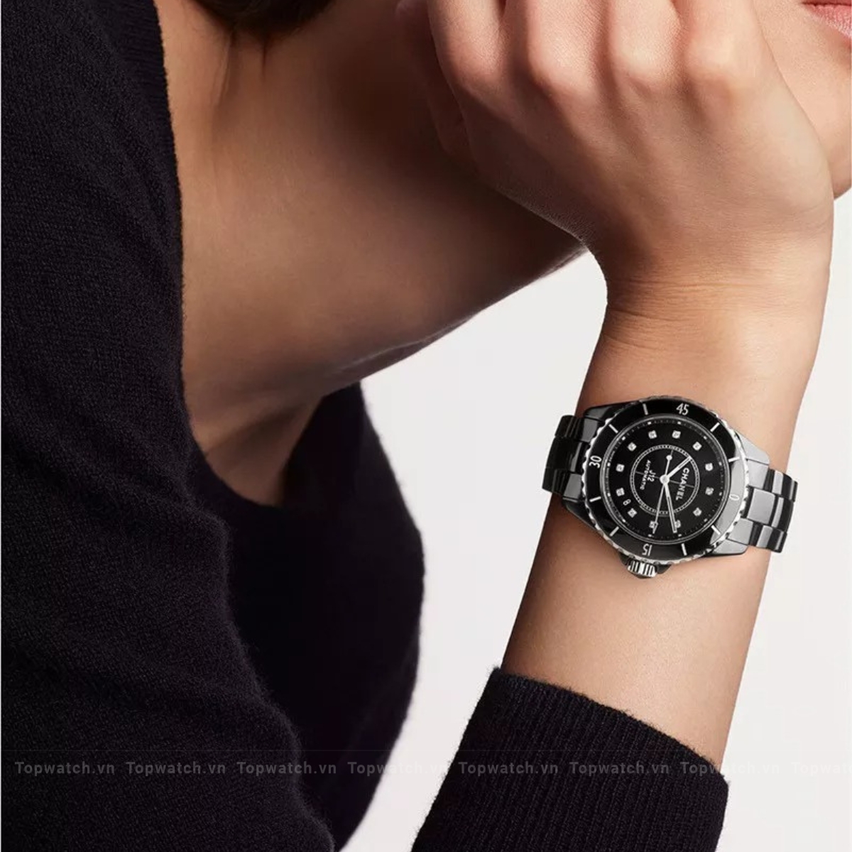 Chanel J12 H5702 Automatic Diamond Watch 38mm Chanel J12 H5702 Automatic Diamond Watch 38mm - Ảnh 2