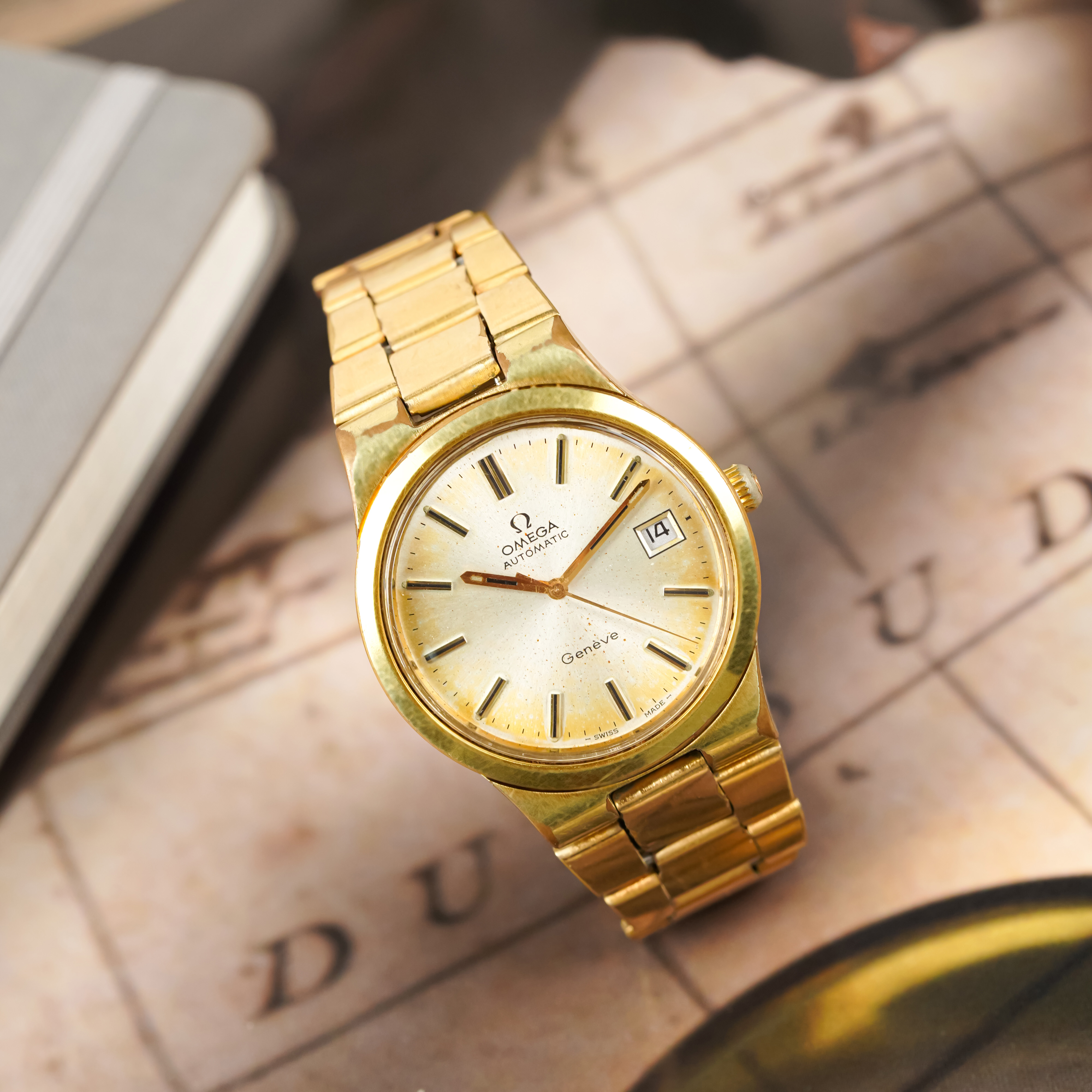 Đồng hồ Omega 1972 Vintage Geneve 166.0173 Gold Plated Đồng hồ Omega 1972 Vintage Geneve 166.0173 Gold Plated - Ảnh 2