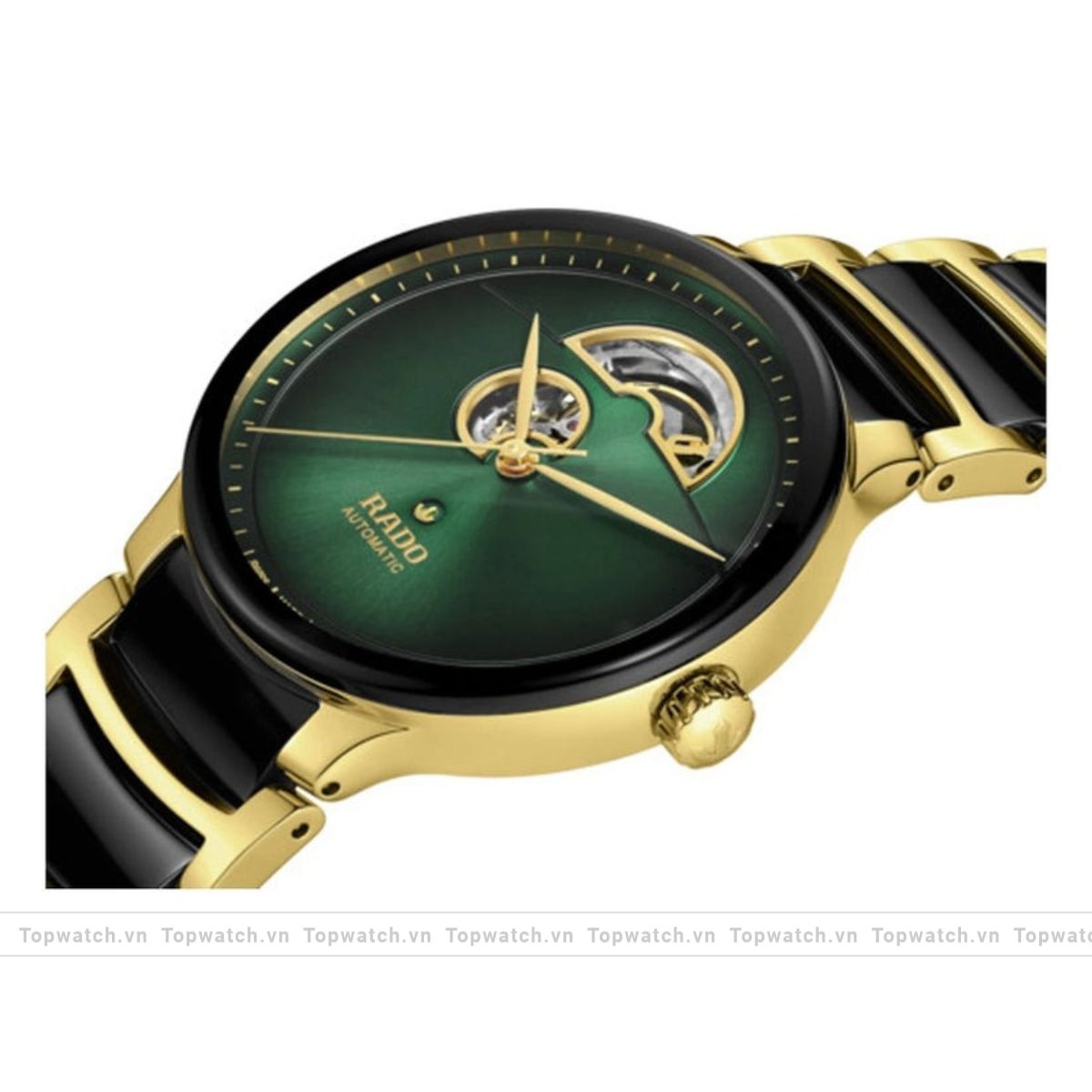 Rado Centrix R30008302 Automatic Open Heart Green Watch 39.5mm Rado Centrix R30008302 Automatic Open Heart Green Watch 39.5mm - Ảnh 2