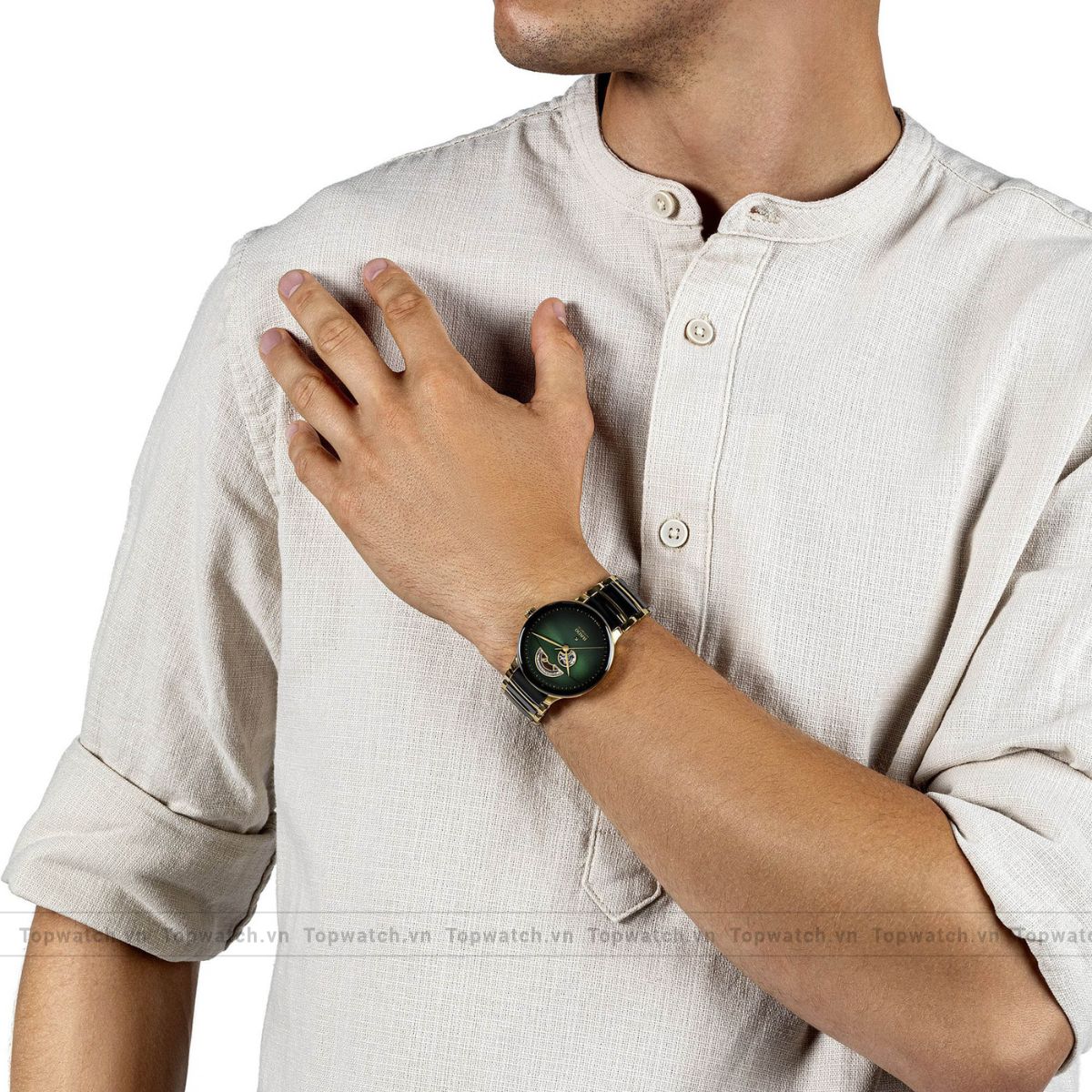 Rado Centrix R30008302 Automatic Open Heart Green Watch 39.5mm Rado Centrix R30008302 Automatic Open Heart Green Watch 39.5mm - Ảnh 6