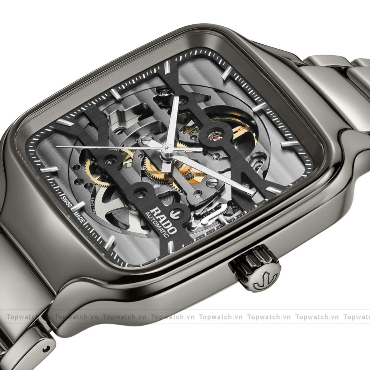 Rado True Square R27125152 Automatic Skeleton Watch 38mm Rado True Square R27125152 Automatic Skeleton Watch 38mm - Ảnh 2