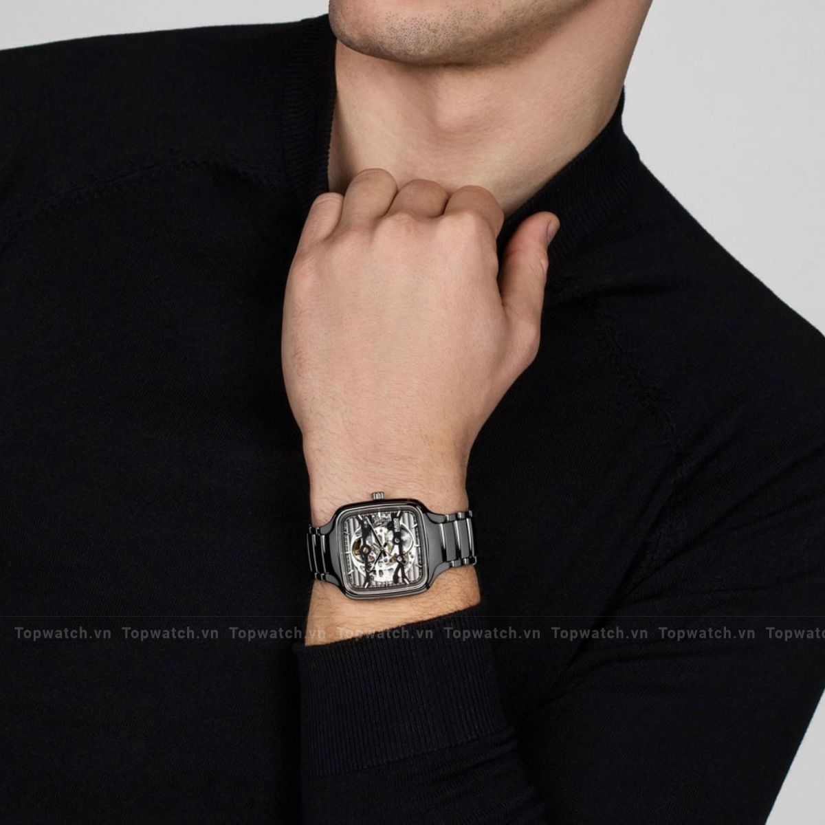 Rado True Square R27125152 Automatic Skeleton Watch 38mm Rado True Square R27125152 Automatic Skeleton Watch 38mm - Ảnh 6