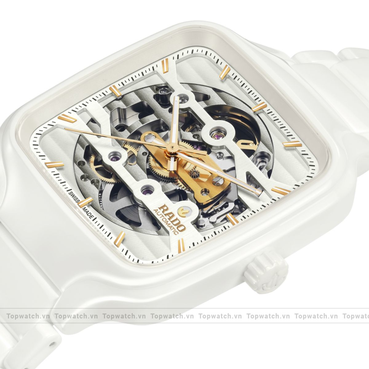 Rado True Square R27126012 Automatic Skeleton Watch 38mm Rado True Square R27126012 Automatic Skeleton Watch 38mm - Ảnh 2