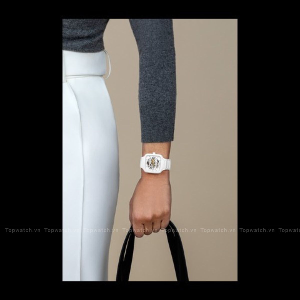 Rado True Square R27126012 Automatic Skeleton Watch 38mm Rado True Square R27126012 Automatic Skeleton Watch 38mm - Ảnh 6