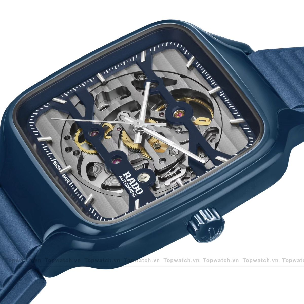 Rado True Square R27178205 Automatic Skeleton Watch 38mm Rado True Square R27178205 Automatic Skeleton Watch 38mm - Ảnh 2