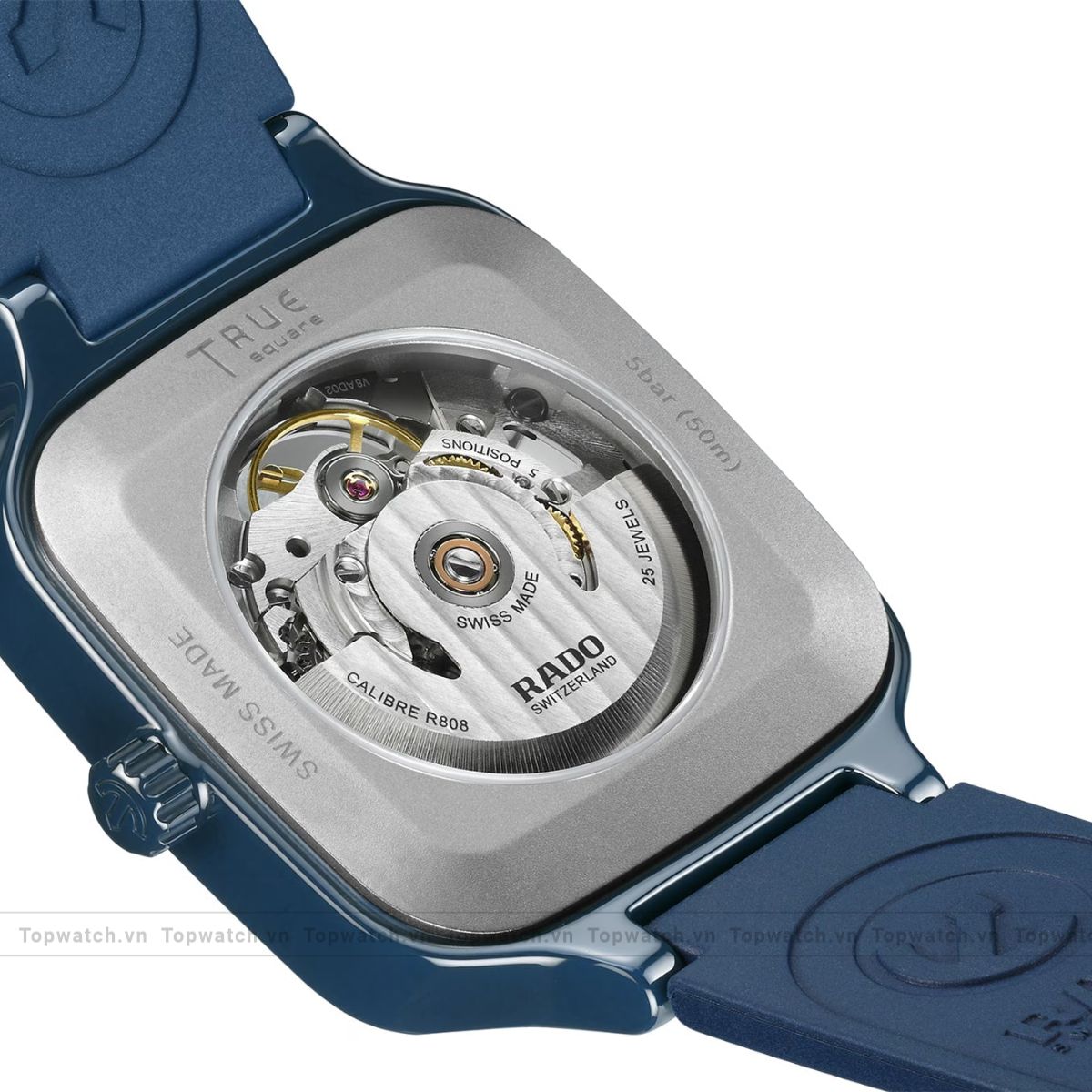 Rado True Square R27178205 Automatic Skeleton Watch 38mm Rado True Square R27178205 Automatic Skeleton Watch 38mm - Ảnh 4
