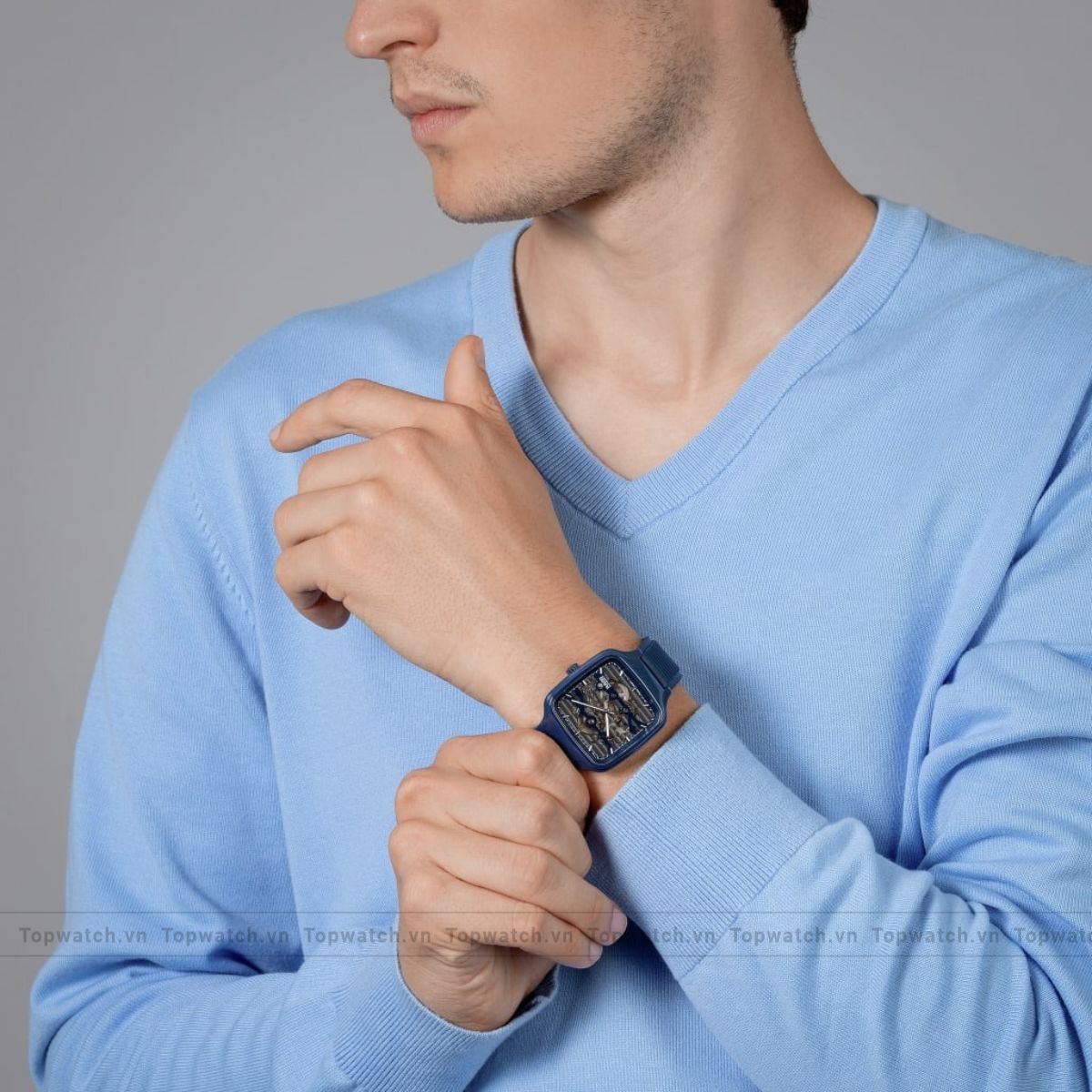 Rado True Square R27178205 Automatic Skeleton Watch 38mm Rado True Square R27178205 Automatic Skeleton Watch 38mm - Ảnh 7