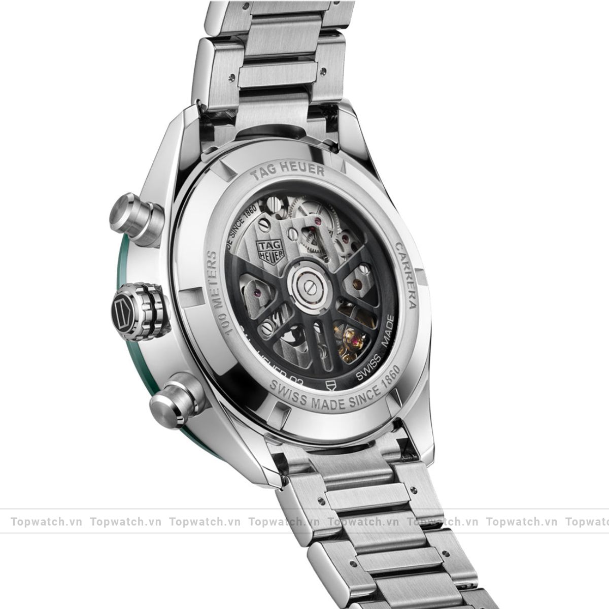Tag Heuer Carrera CBN2A1N.BA0643 Green-Tone Chronograph Watch 44mm Tag Heuer Carrera CBN2A1N.BA0643 Green-Tone Chronograph Watch 44mm - Ảnh 2