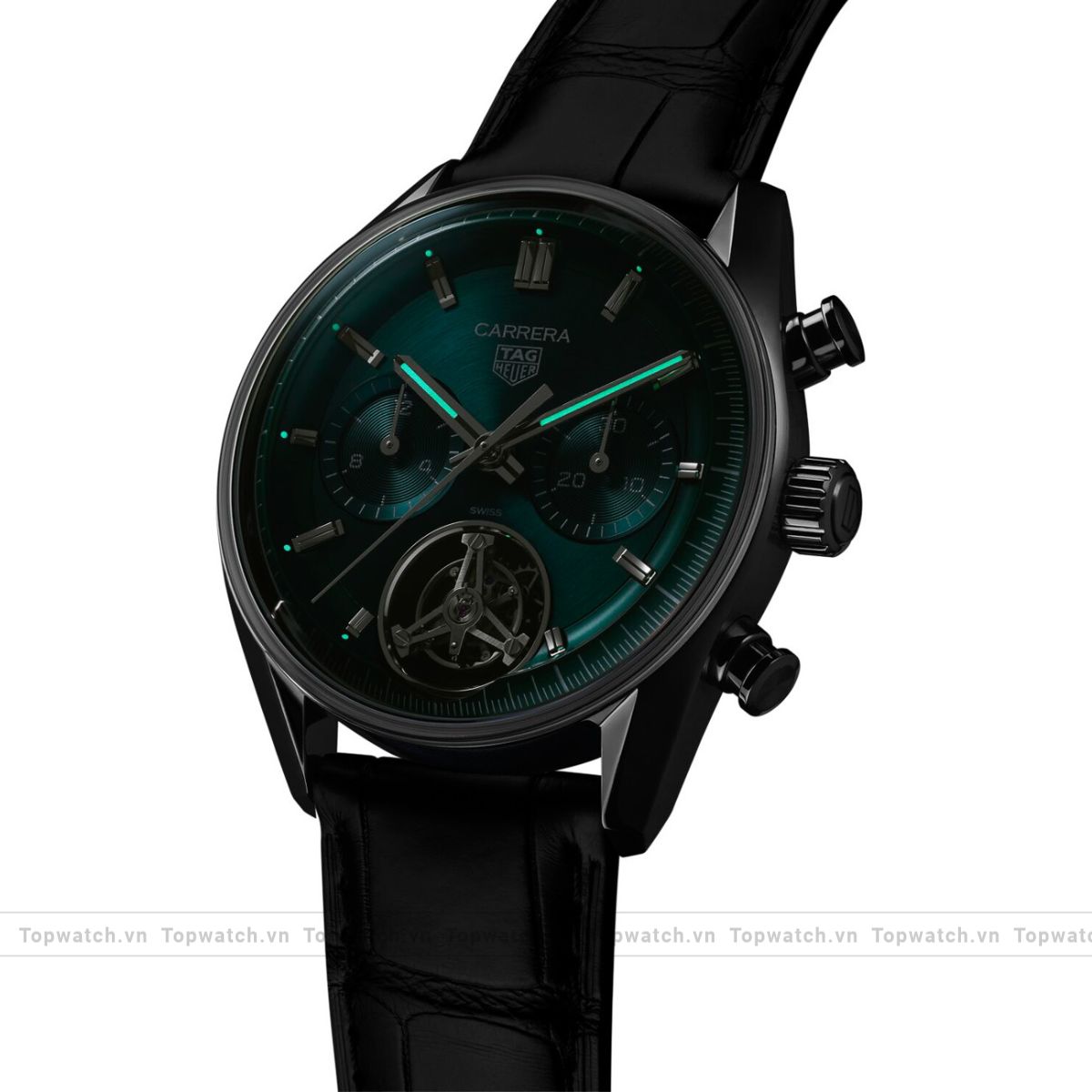 Tag Heuer Carrera CBS5011.FC6566 Green Chronograph Watch 42mm Tag Heuer Carrera CBS5011.FC6566 Green Chronograph Watch 42mm - Ảnh 5