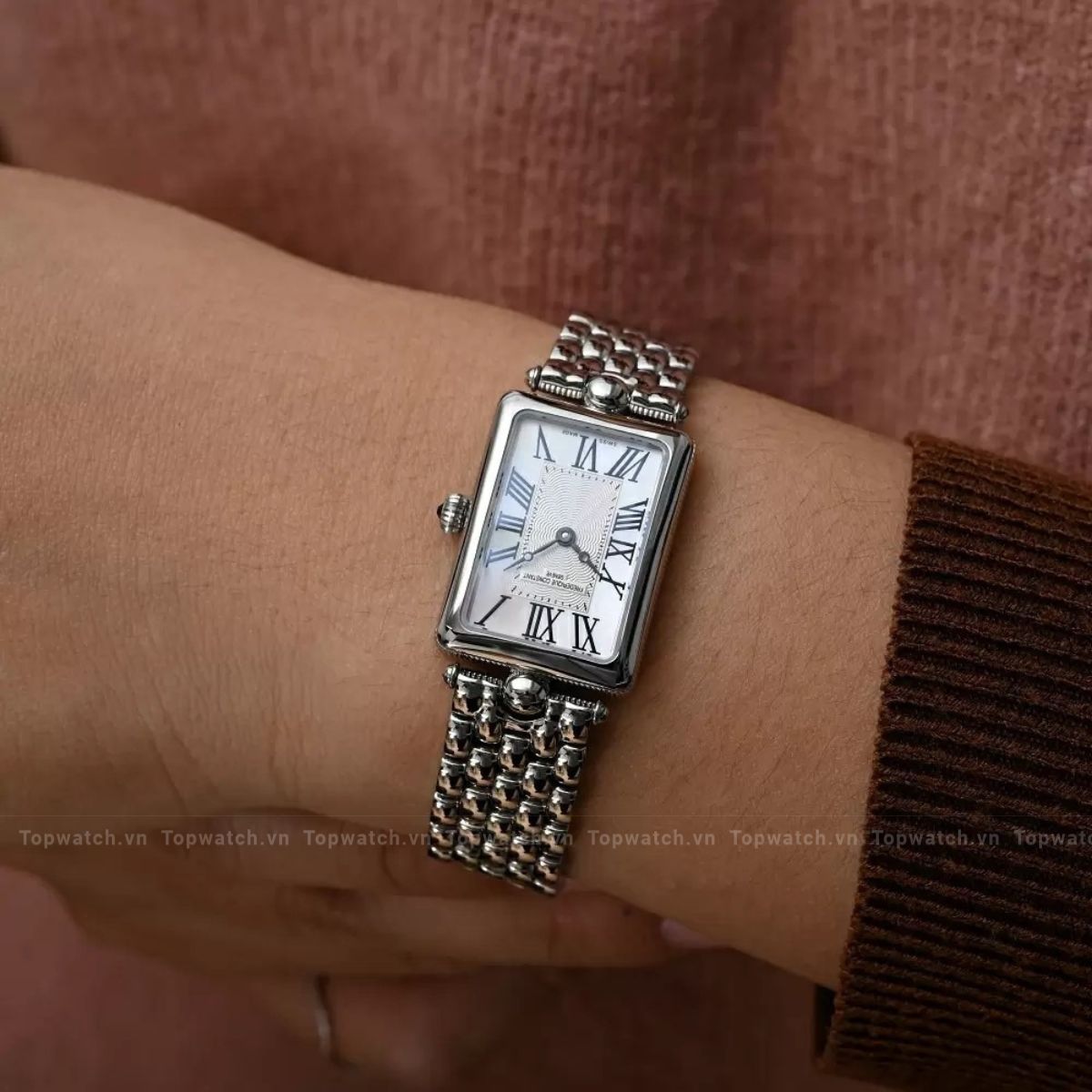 Frederique Constant Art Deco FC-200MPW2AC6B Carre Steel Watch 20.7mm Frederique Constant Art Deco FC-200MPW2AC6B Carre Steel Watch 20.7mm - Ảnh 5