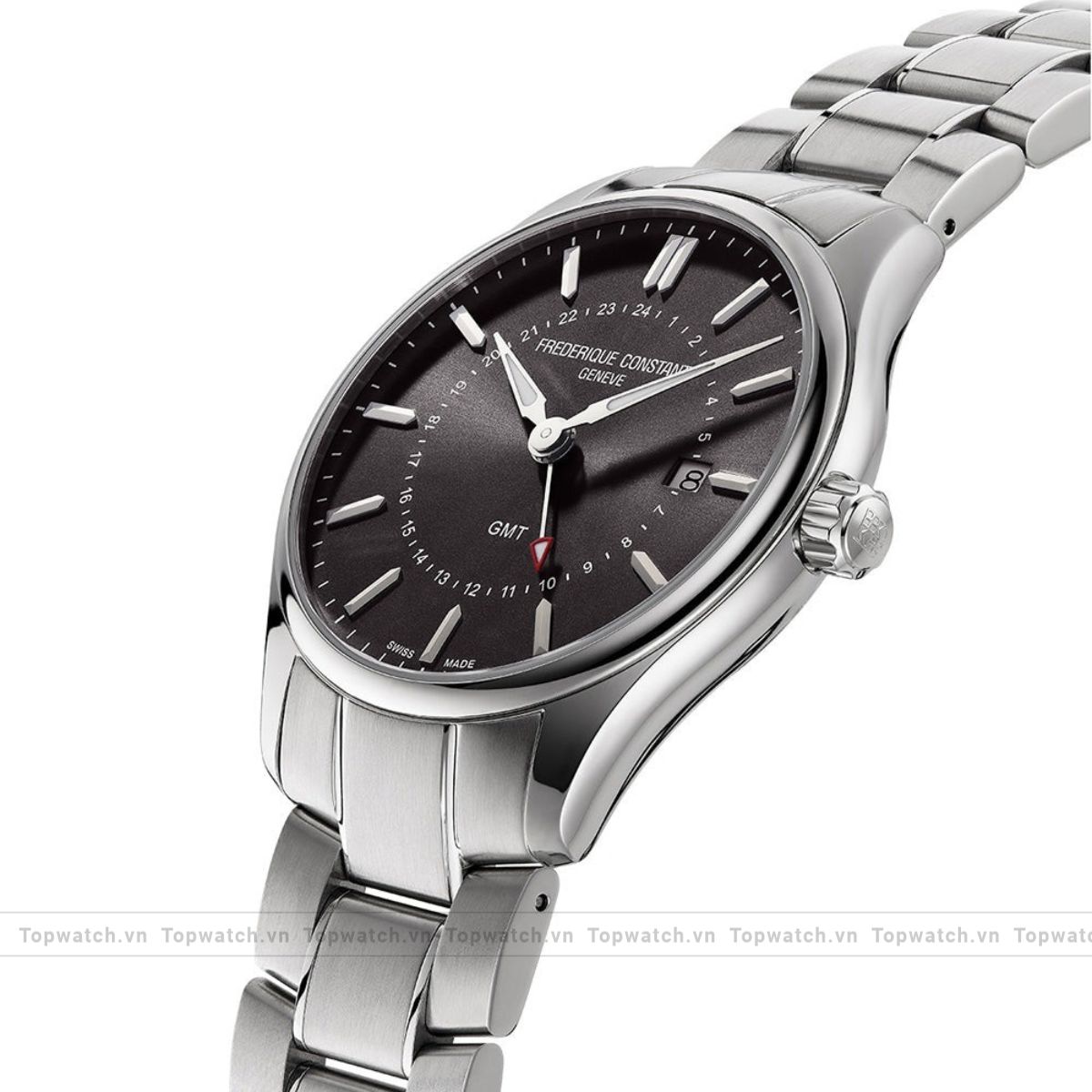 Frederique Constant Classics FC-252DGS5B6B Quartz GMT Watch 40mm Frederique Constant Classics FC-252DGS5B6B Quartz GMT Watch 40mm - Ảnh 2