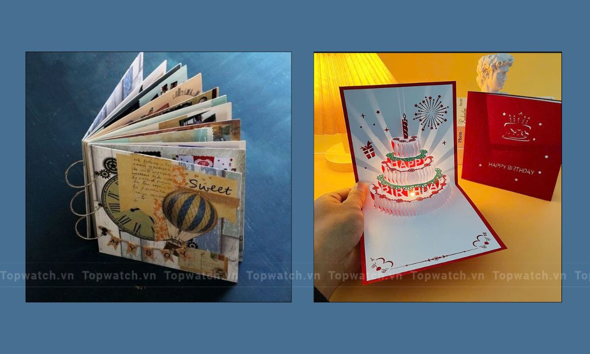 Ablum ảnh kỉ niệm và thiệp chúc mừng sinh nhật có nhạc