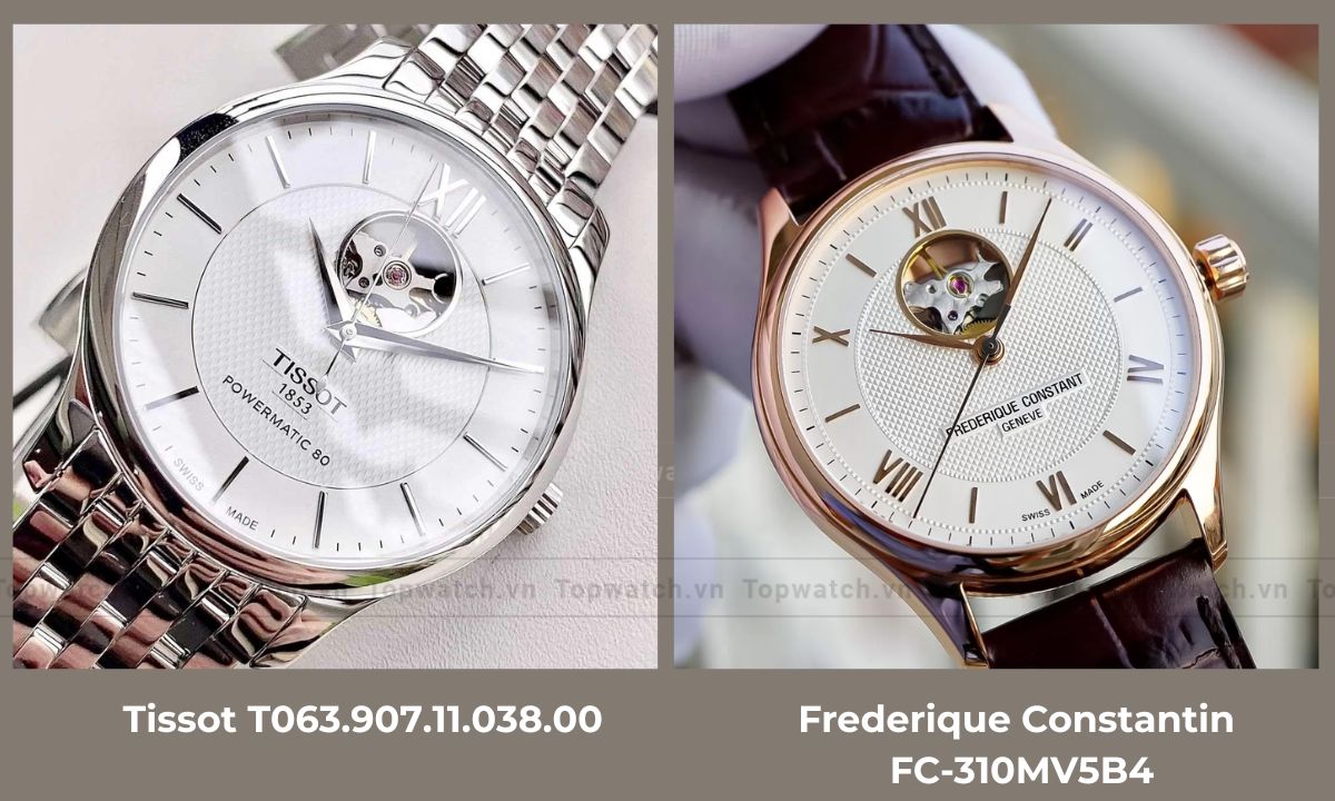 Đồng hồ Tissot T063.907.11.038.00 và Frederique Constantin FC-310MV5B4