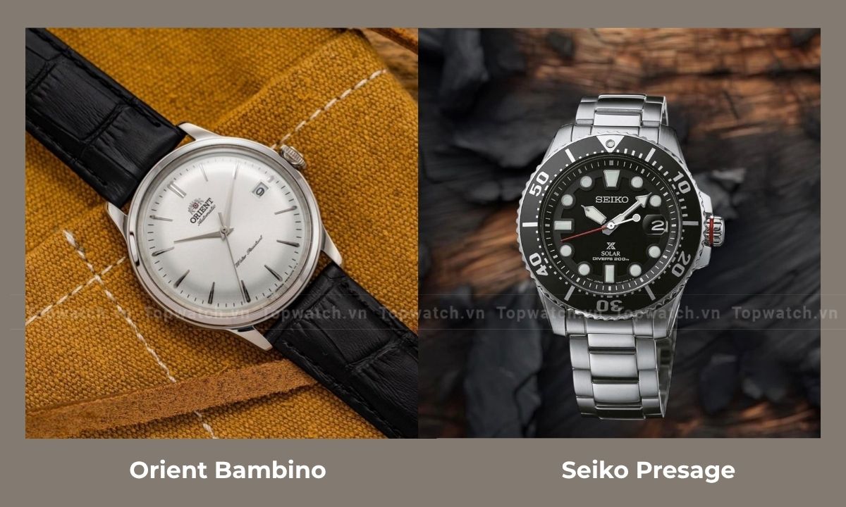 Dòng đồng hồ Orient Bambino và Seiko Prospex