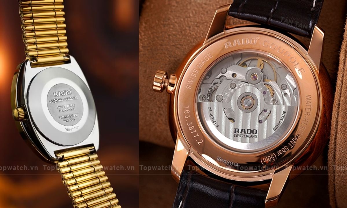 Rado sử dụng bộ máy đạt chuẩn Swiss Made cho cả hai dòng quartz và automatic