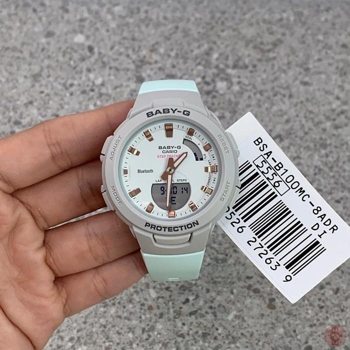 Đồng hồ Casio Unisex BSA-B100MC-8ADR Dây Cao Su 49.6mmx41.4mm Đồng hồ Casio Unisex BSA-B100MC-8ADR Dây Cao Su 49.6mmx41.4mm - Ảnh 2