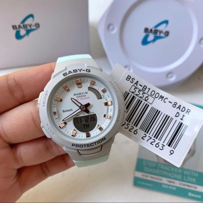 Đồng hồ Casio Unisex BSA-B100MC-8ADR Dây Cao Su 49.6mmx41.4mm Đồng hồ Casio Unisex BSA-B100MC-8ADR Dây Cao Su 49.6mmx41.4mm - Ảnh 3