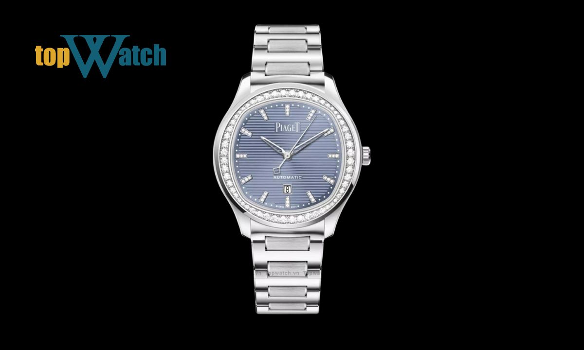 Gợi ý 9 mẫu đồng hồ Piaget nữ đính đá thiết kế sang trọng, quý phái Đồng hồ Piaget Polo G0A47027 Date Diamond 36mm