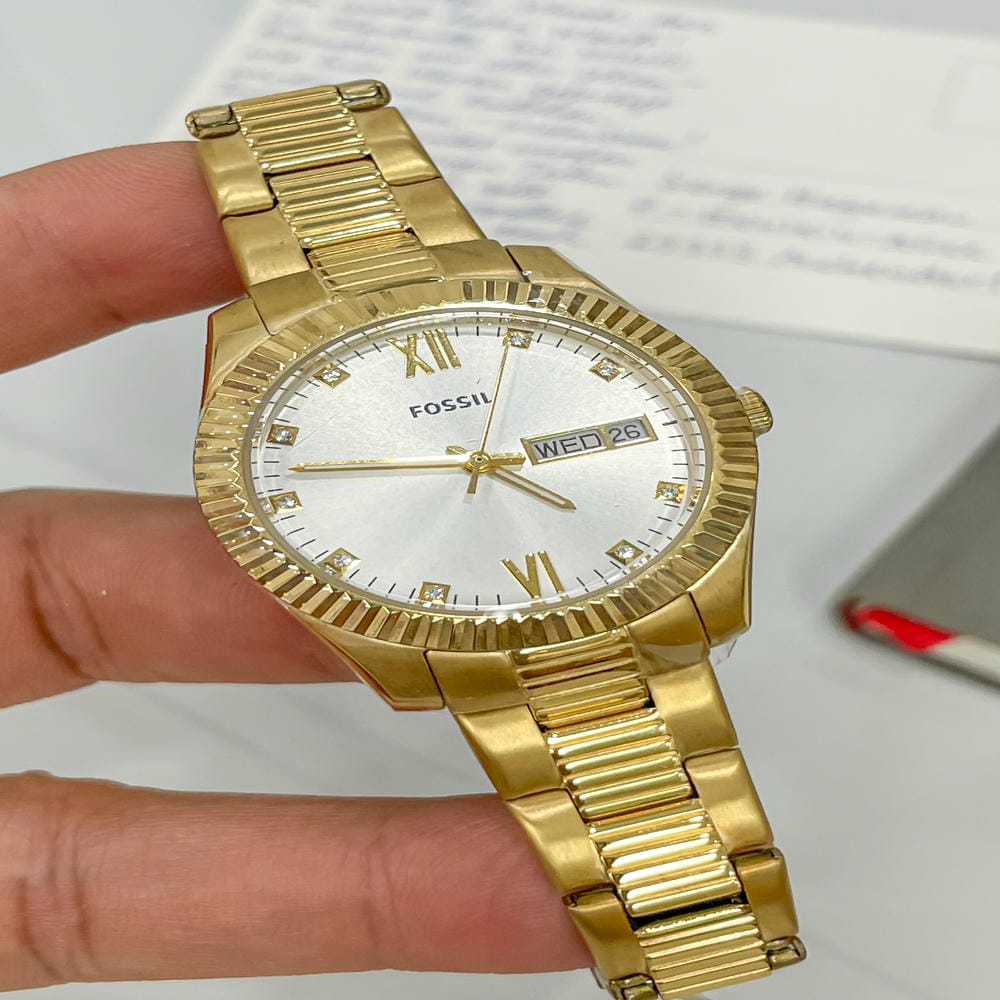 Đồng hồ Fossil Nữ ES5199 Dây Kim Loại 32mm Đồng hồ Fossil Nữ ES5199 Dây Kim Loại 32mm - Ảnh 2