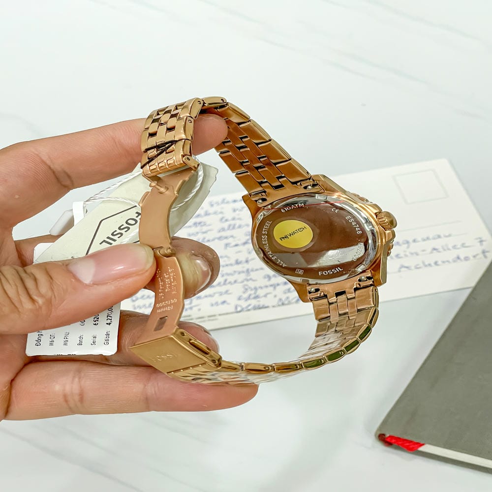 Đồng hồ Fossil Nữ ES4748 Dây Thép Không Gỉ 36mm Đồng hồ Fossil Nữ ES4748 Dây Thép Không Gỉ 36mm - Ảnh 3