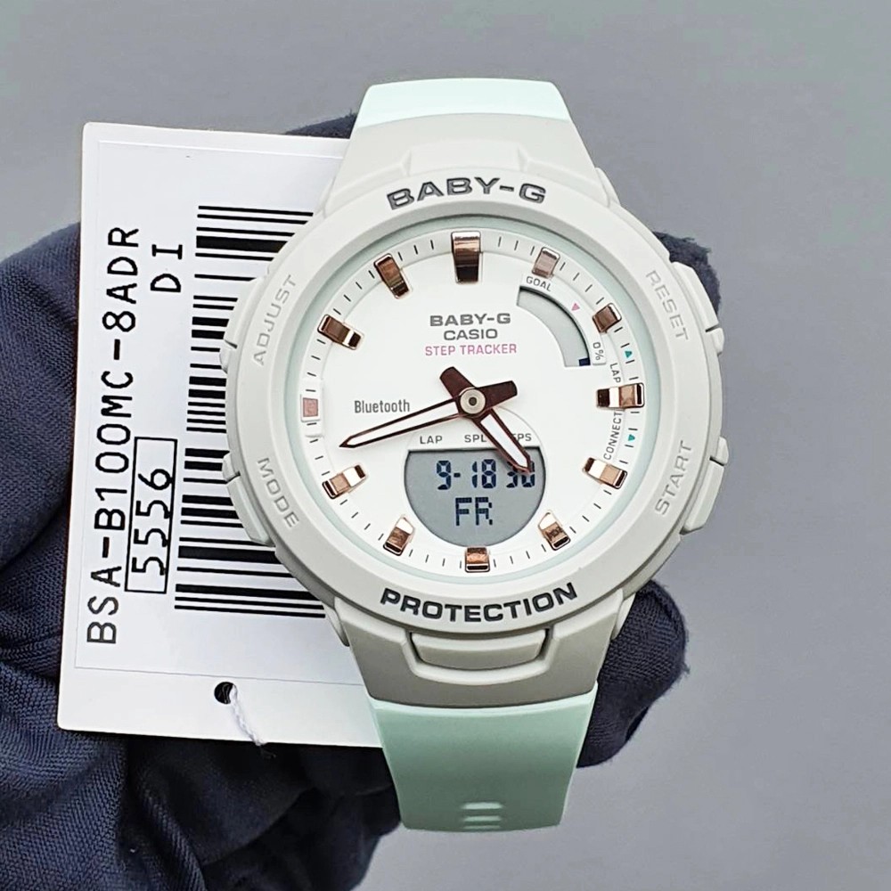 Đồng hồ Casio Unisex BSA-B100MC-8ADR Dây Cao Su 49.6mmx41.4mm Đồng hồ Casio Unisex BSA-B100MC-8ADR Dây Cao Su 49.6mmx41.4mm - Ảnh 5