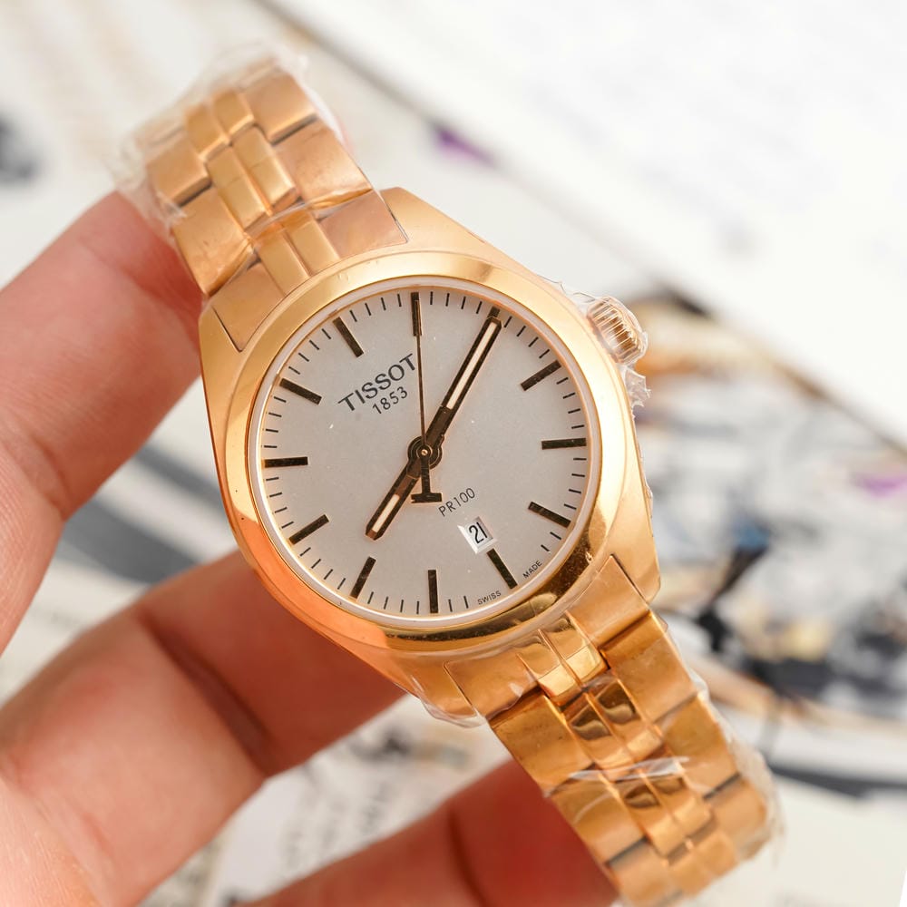 Đồng hồ Tissot Nữ T101.210.33.031.01 Dây Thép Không Gỉ Mạ Vàng 33mm Đồng hồ Tissot Nữ T101.210.33.031.01 Dây Thép Không Gỉ Mạ Vàng 33mm - Ảnh 6
