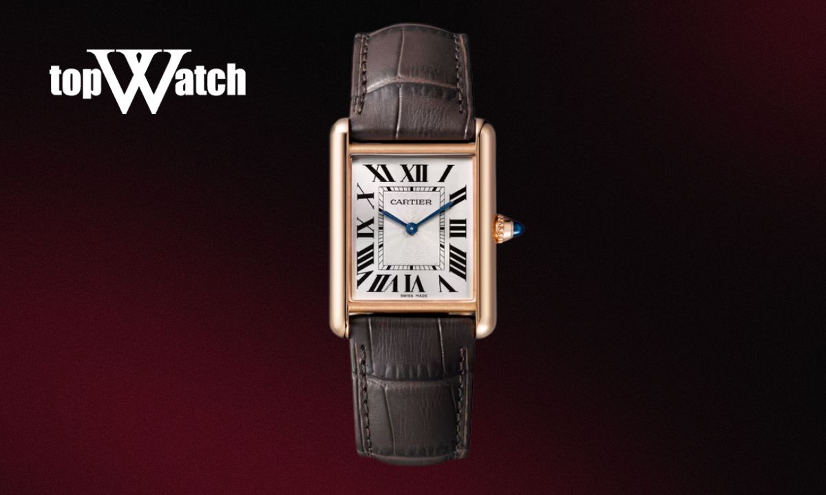 Top 9 mẫu đồng hồ Cartier nam dây da sang trọng, cao cấp Đồng hồ Cartier Tank Louis Cartier CRWGTA0011