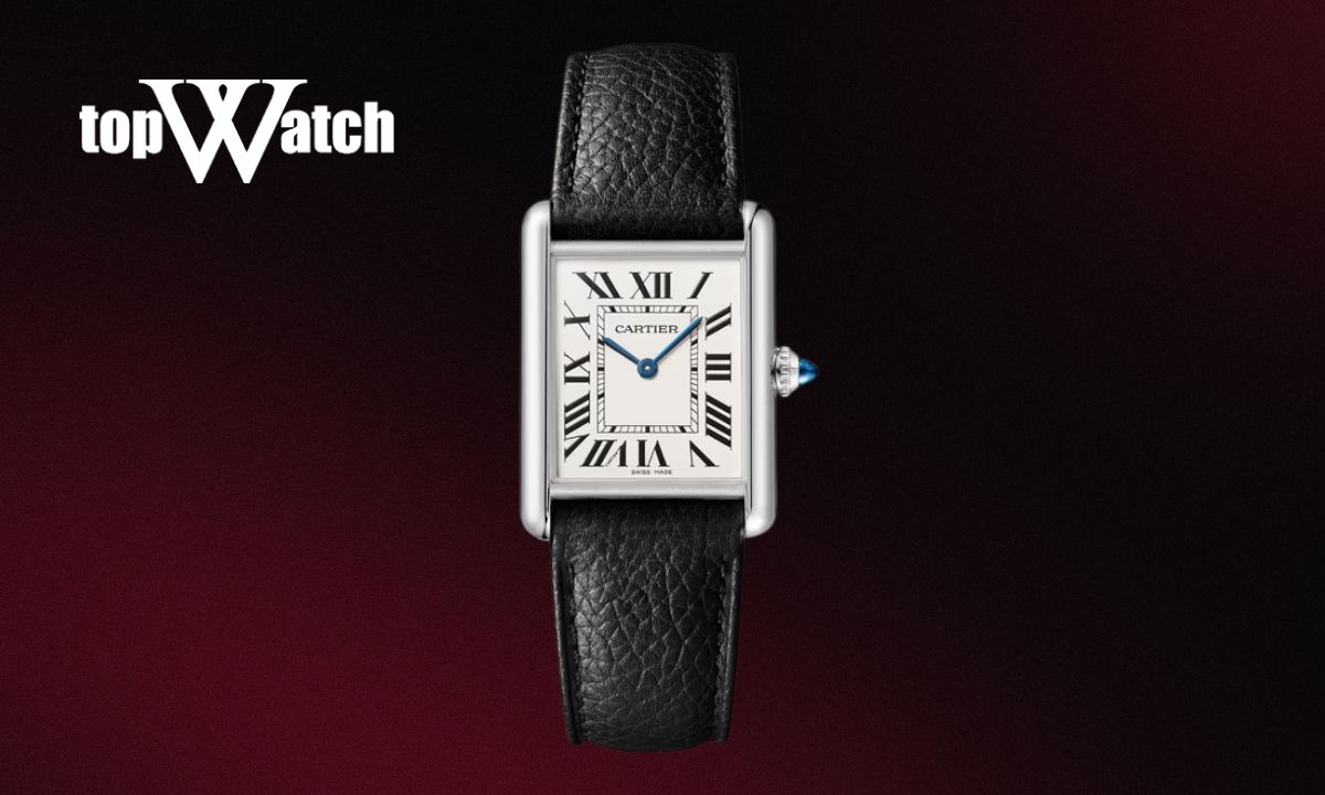 Top 9 mẫu đồng hồ Cartier nam dây da sang trọng, cao cấp Đồng hồ Cartier Tank Must CRWSTA0136