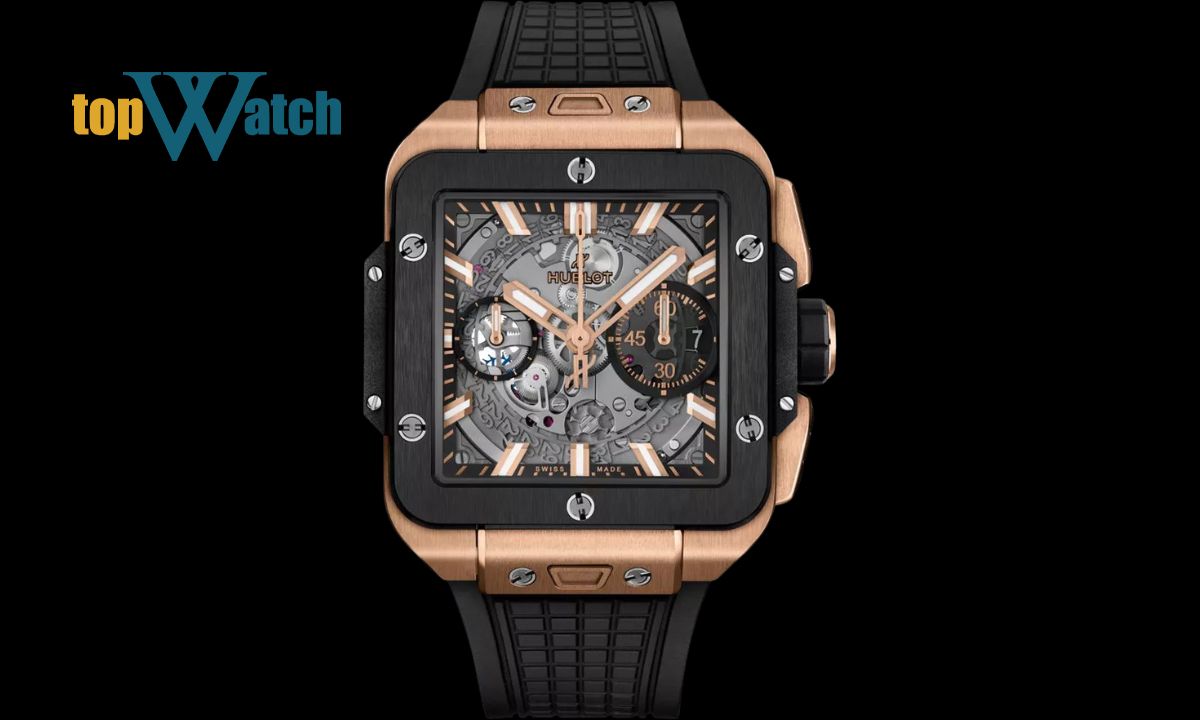 Đồng hồ Hublot Square Bang Unico King Gold Ceramic 821.OM.0180.RX